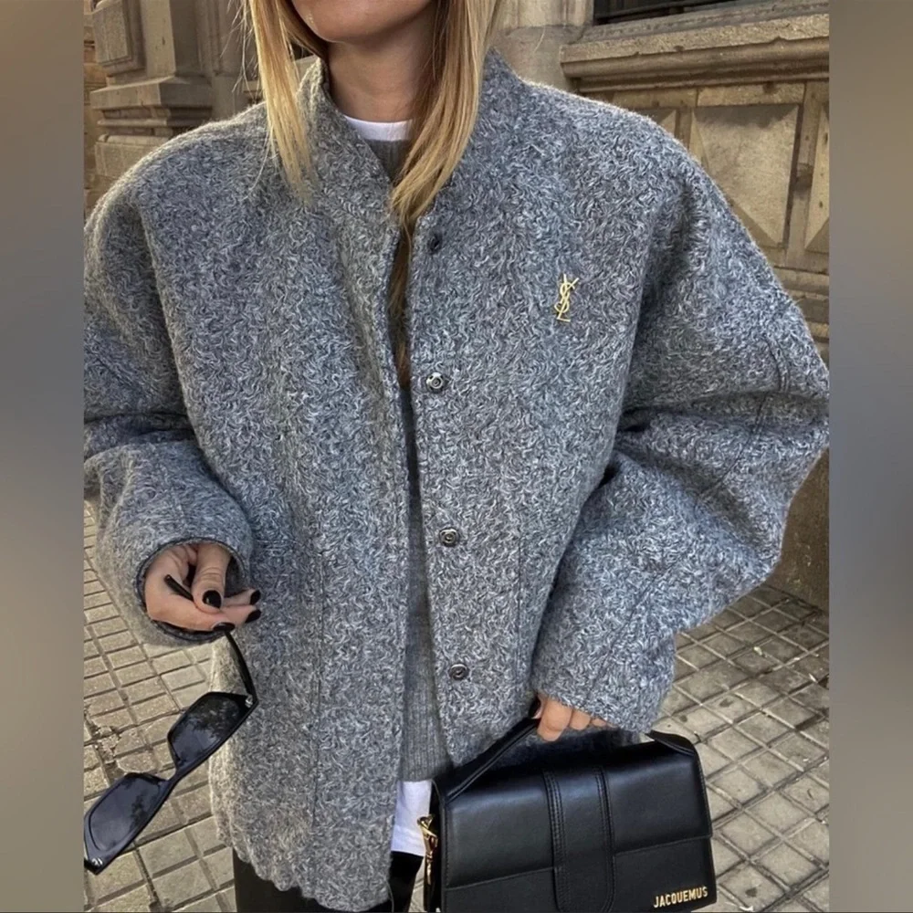 Zara textured bomber jacket